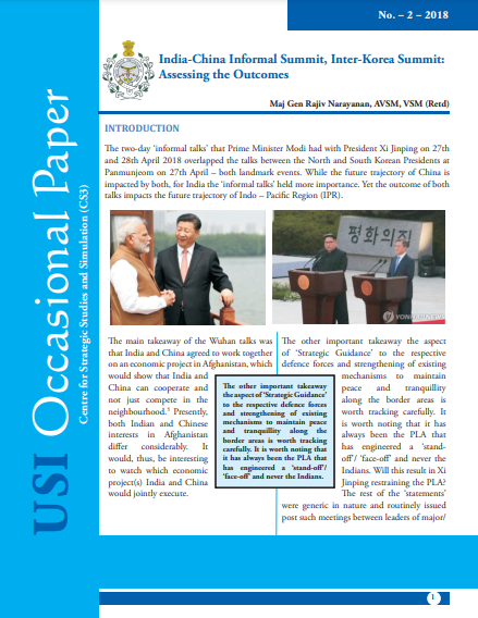 India-China Informal Summit, Inter-Korea Summit: Assessing the Outcomes (Vol No. 2- 2018) 